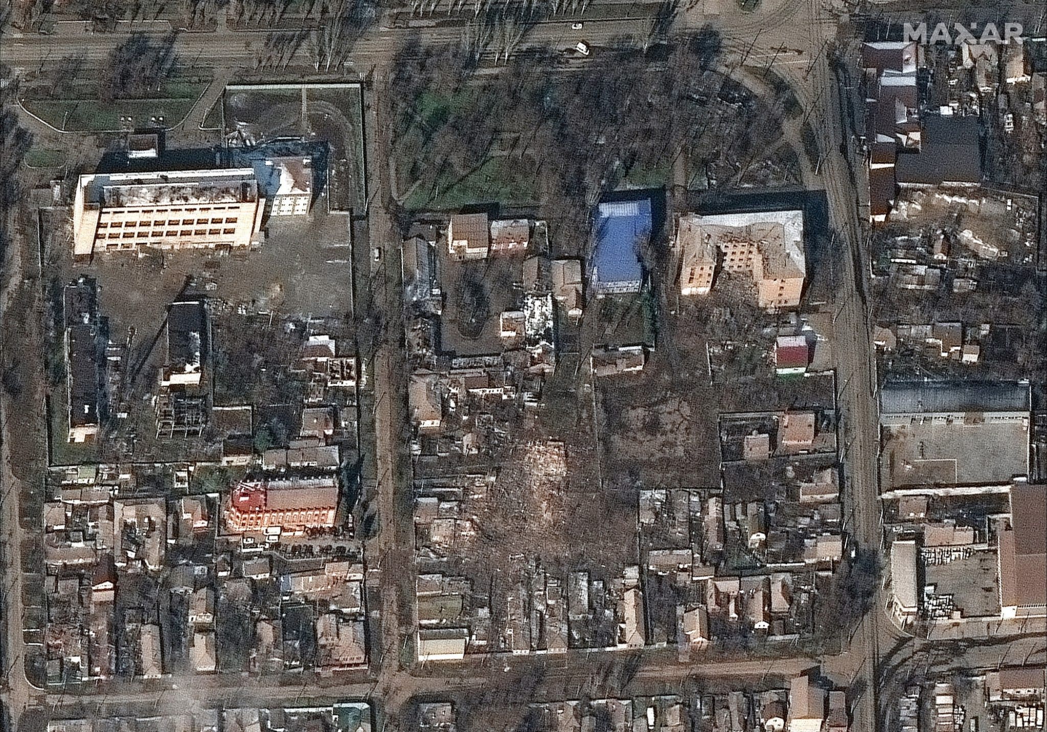 orosz-ukrán háború mariupol műholdkép