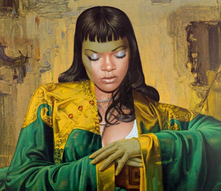 Ertan Atay popkultura klasszikus festmenyek Rihanna