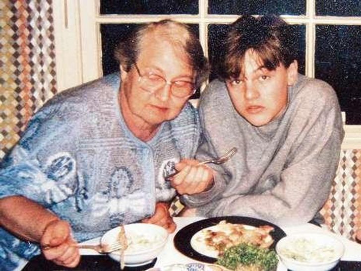 Leonardo Dicaprio anyai nagyanyjával / Fotó: Bright Side
