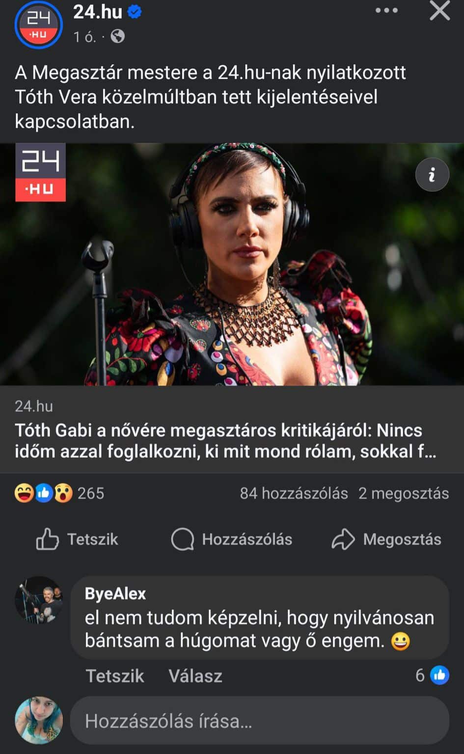 toth vera toth gabirol byealex komment