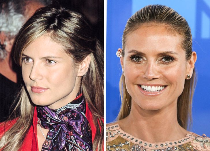 hiressegek fiatalon regen es most Heidi Klum
