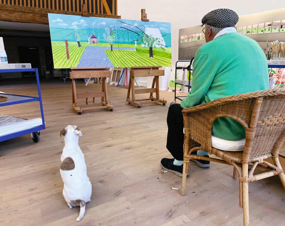 david hockney kiallitas normandiai kepek