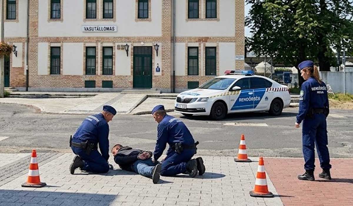 Rendőri intézkedést ábrázoló illusztráció